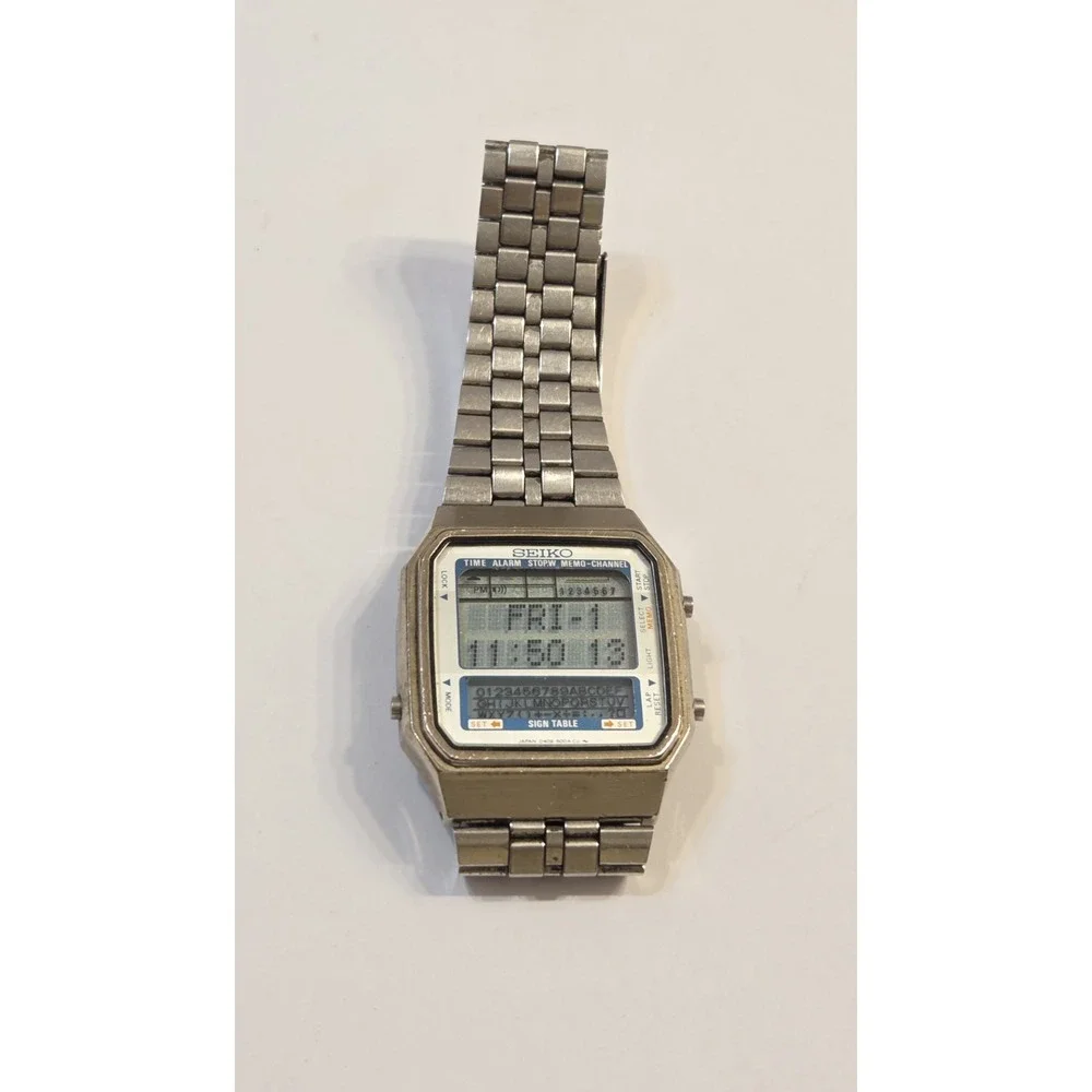 Rare Vintage Seiko Sign Table D409-5009 Men's Digital Sports Watch 1980s